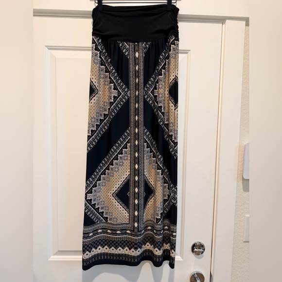 I.N. Studio Black and Tan Maxi Skirt - Picture 3 of 5